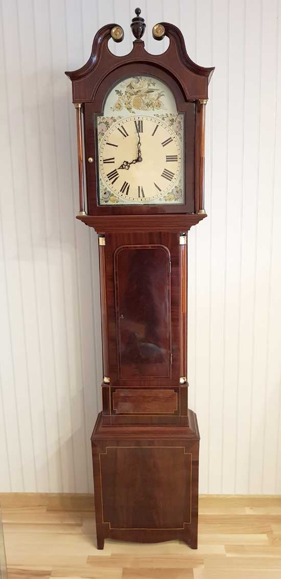 Englische Standuhr mitte 19 Jhd Pyramidenmachagonie